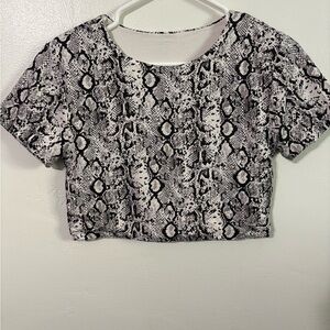 Snake Print Crop Top